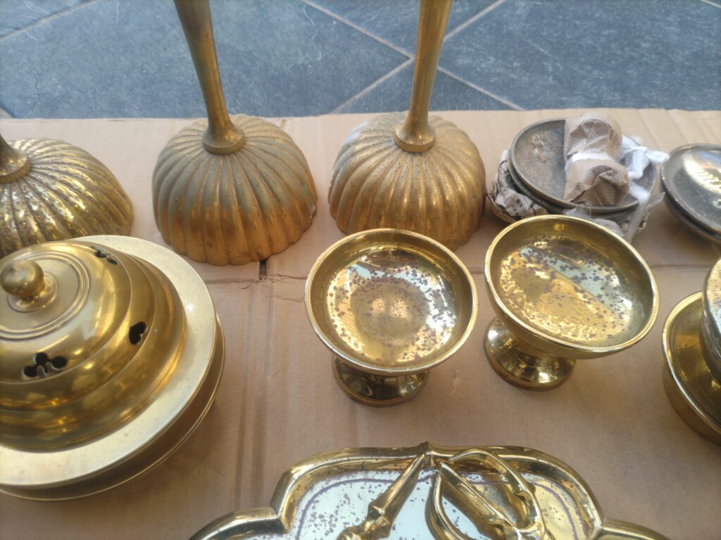 寺院用仏具 愛媛県仏具 松山市仏具 メッキ直し 仏具修理 仏具直し 仏具新調 密教法具 密教 真言宗 大壇 前具 前具一面器 セラミック加工