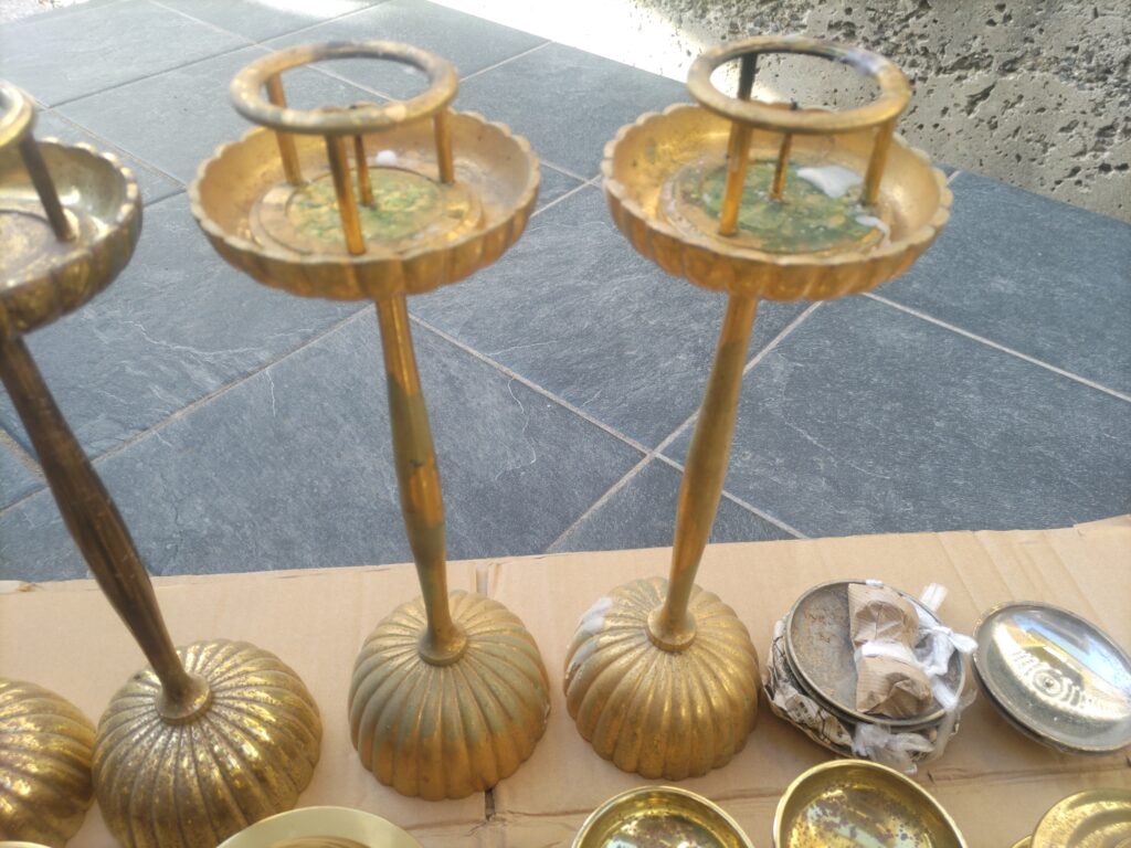 寺院用仏具 愛媛県仏具 松山市仏具 メッキ直し 仏具修理 仏具直し 仏具新調 密教法具 密教 真言宗 大壇 前具 前具一面器 セラミック加工