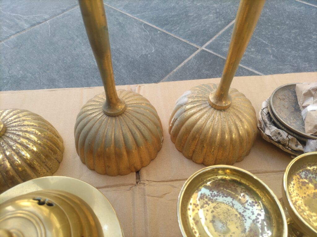 寺院用仏具 愛媛県仏具 松山市仏具 メッキ直し 仏具修理 仏具直し 仏具新調 密教法具 密教 真言宗 大壇 前具 前具一面器 セラミック加工