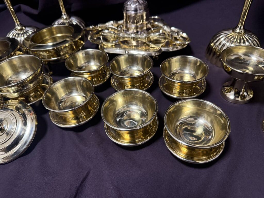 寺院用仏具 愛媛県仏具 松山市仏具 メッキ直し 仏具修理 仏具直し 仏具新調 密教法具 密教 真言宗 大壇 前具 前具一面器 セラミック加工