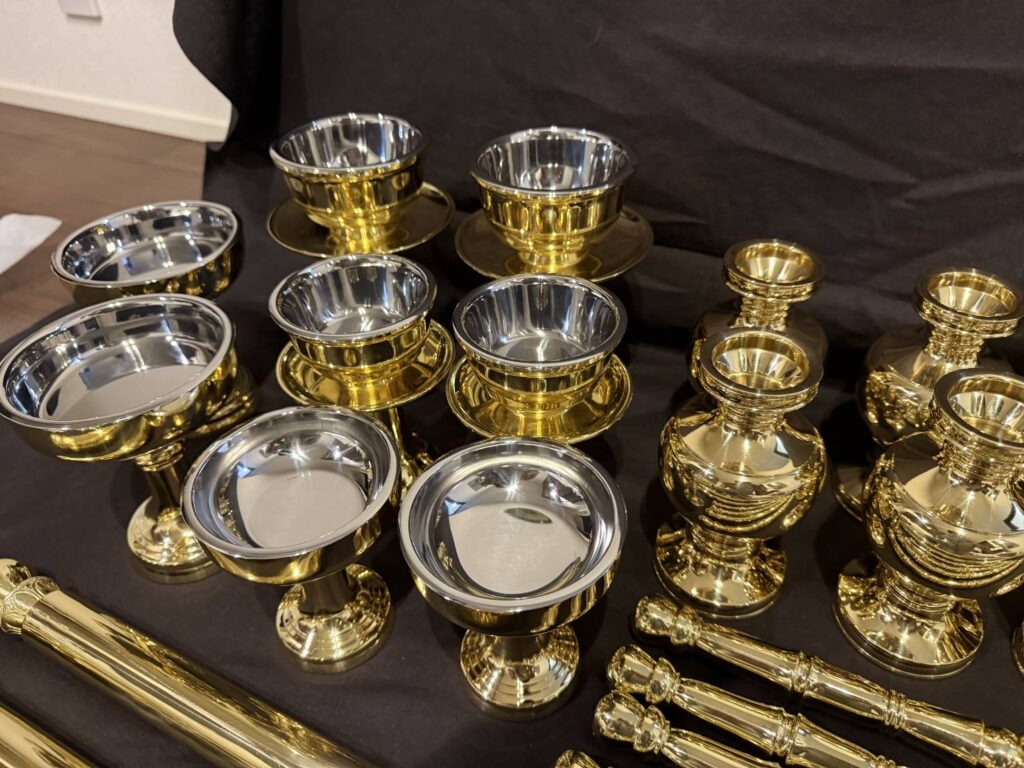 寺院用仏具 磨き直し セラミック加工 修理後施工例